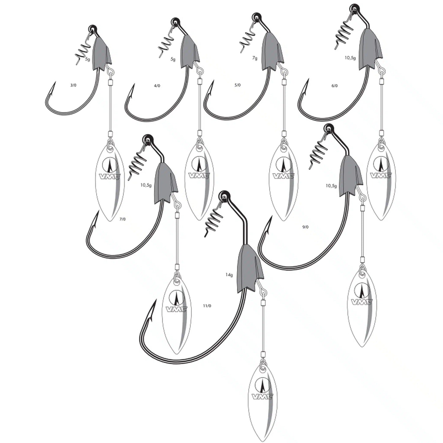 VMC H Mystic Bladed Swimbait 7346BS - Pack